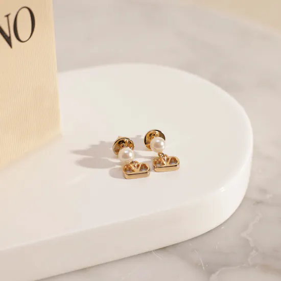 Valentino Garavani V Logo Signature Pearl Women's Earrings