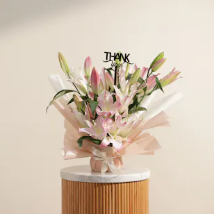 Gentle Thank You Flowers Bouquet