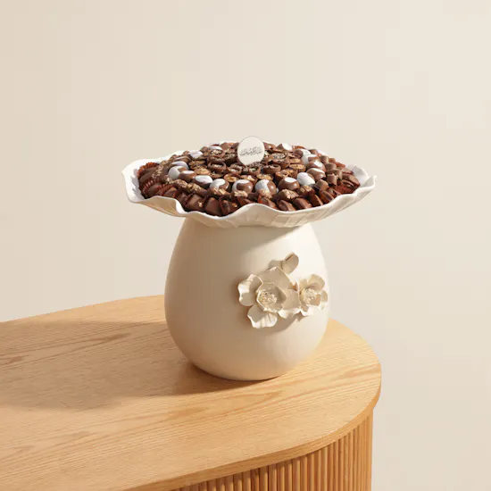 Floward Eid Mubarak Floral Chocolate Ceramic Tray