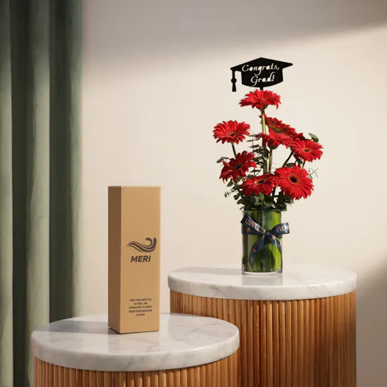 B_Fit Gym Membership Gift Set | Golden Future Flower Vase