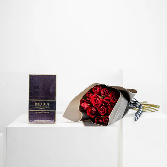 Bad Boy Dazzling Garden Carolina Herrera for Men 100ml | Red Roses