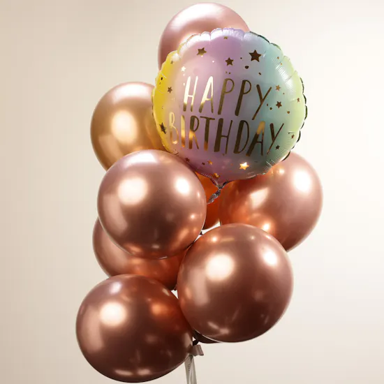 Happy Birthday Balloons | Flowers Bouquet