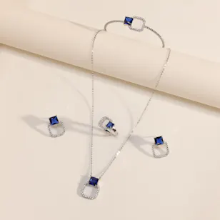 Floward Silver Geometric Jewelry Gift Set