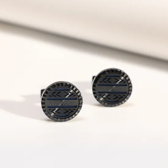 Roberto Cavalli Black & Blue Cufflinks