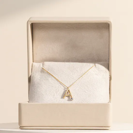 Siran by Iram Diamond Letter A Necklace