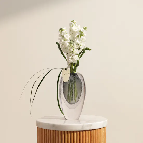 Pure Charm White Matthiola Vase