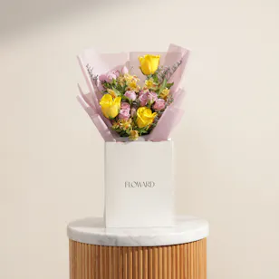 Blushing Sunshine Flower Bouquet
