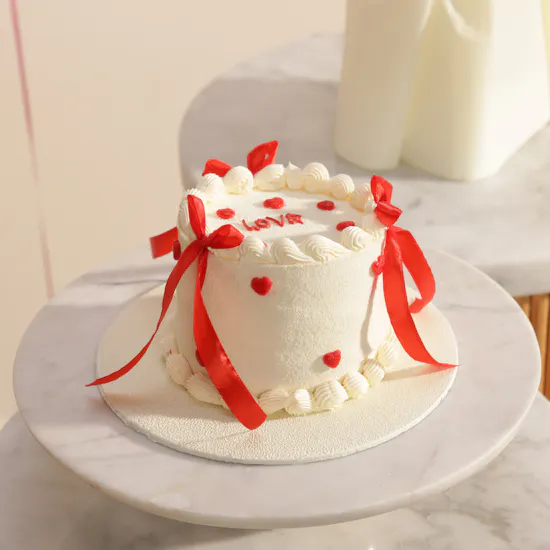 Sweet Atelier Love You Cake | I love you Balloons and Flowers Bouquet