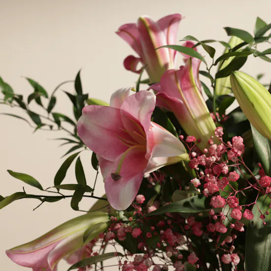 Simply Pink Lilies Vase