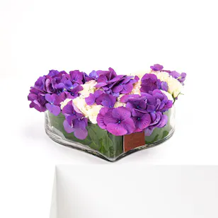 Hydrangea-purple | Heart vase Hydrangea-purple | Heart vase