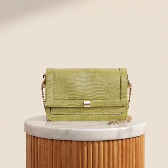 Cole Haan Light Green Daniella Chain Shoulder Bag
