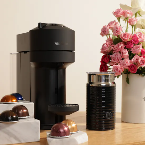Nespresso Vertuo Next Coffee Machine & Aeroccino Frother Bundle | Flowers Box