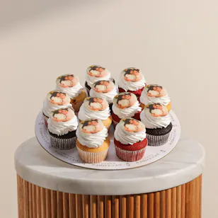 December Cake Personalized Photo Cup Cake