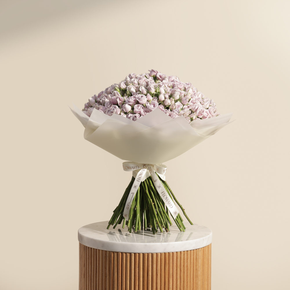 Violet Grace Bouquet | 100 Baby Roses