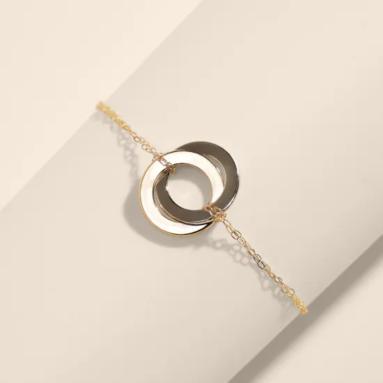Miss L' by L'azurde Circle Chain Gold Bracelet