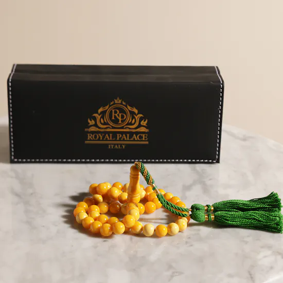 Royal Palace Misbaha Green Beads | Amber Smell
