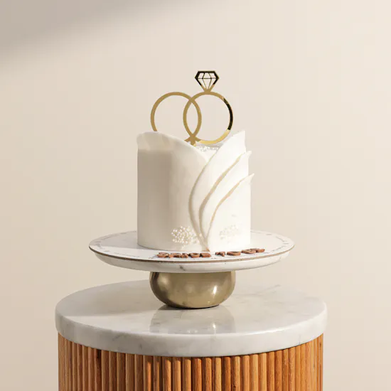 December Cake Elegant White Cake Bride To Be