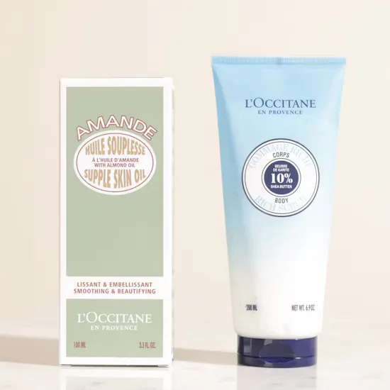 L'Occitane Shea Almond Duo Skincare Set | Cuddly Plush Toy