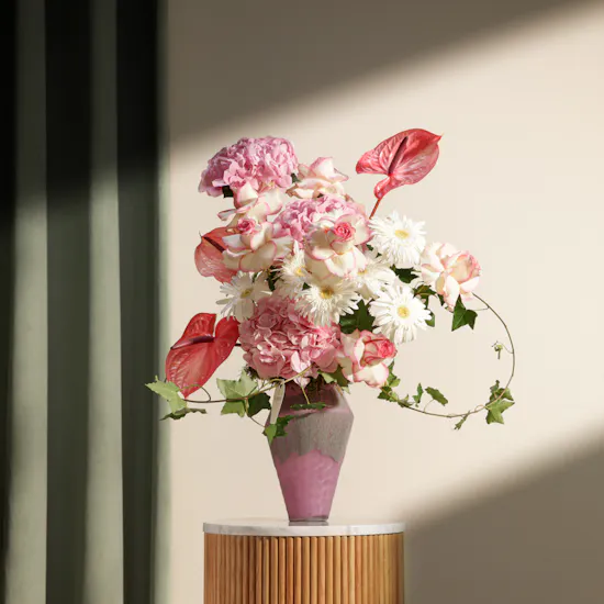Blush Blooms Flowers Vase