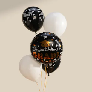 Flowad Black Graduation Balloon Set Flowad Black Graduation Balloon Set