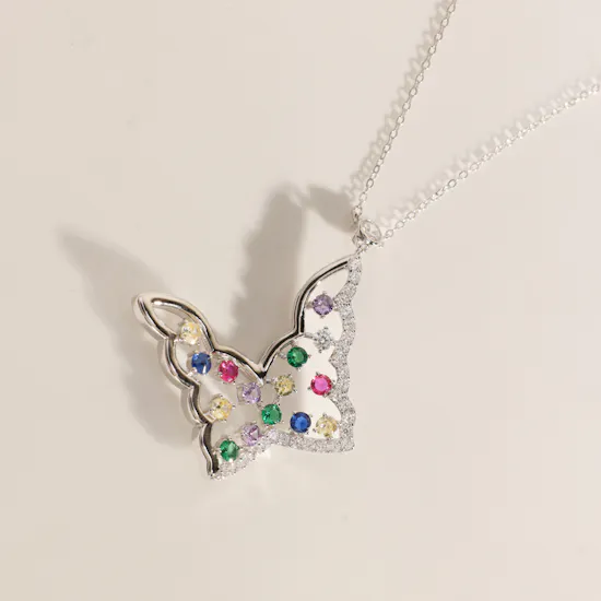 Floward Colorful Butterfly Necklace