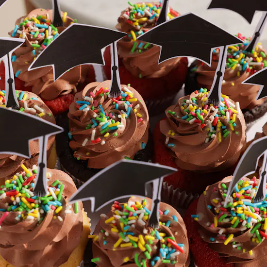 Floward Mixed Graduation Cupcakes | Soft Celebration Flowers