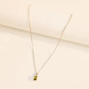 Midad August Green Peridot Necklace 