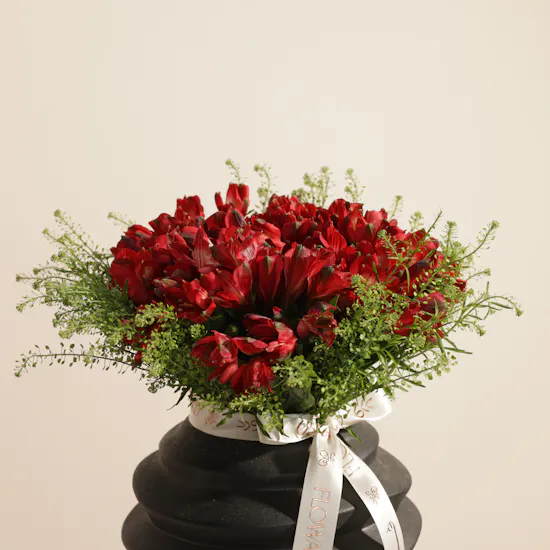 Scarlet Harmony Flower Vase