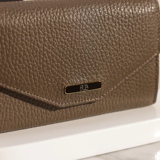 Lalage Beaumont Caribou Taupe Leather Women's Wallet