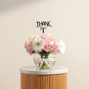 Heartfelt Thank You Flowers Vase