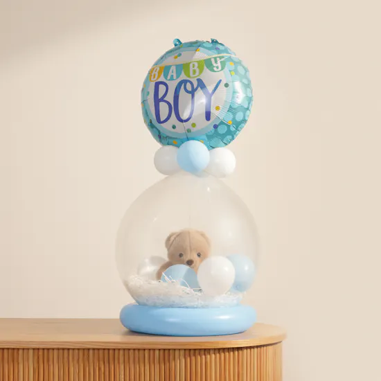 Balloonizer Bay Boy Balloons and Teddy Bear