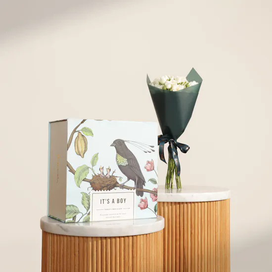 Anoosh It's A Boy Luxurious Chocolate Tray | Stunning Flowers Bouquet