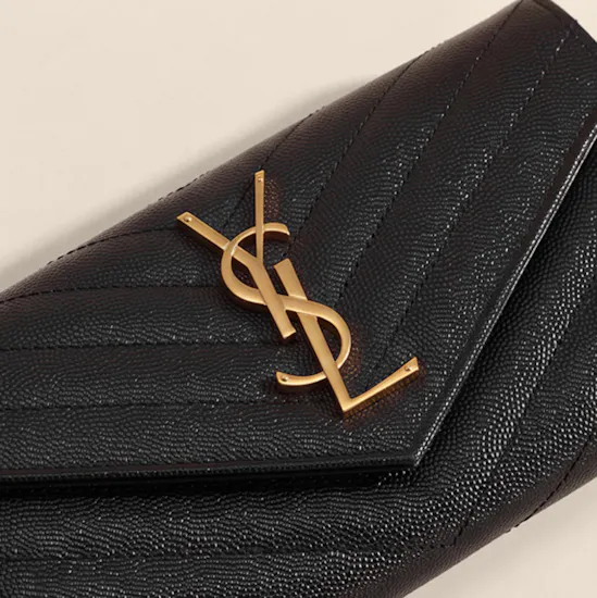 Saint Laurent Cassandre Matelassé Black Women’s Wallet