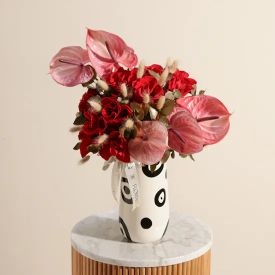 Colorful Flowers Vase
