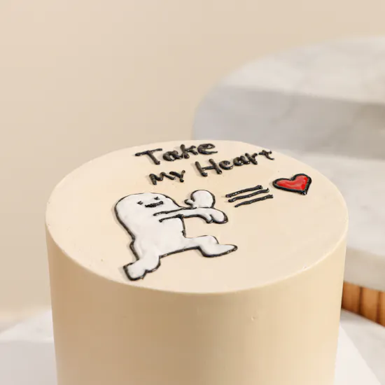Floward Take My Heart Chocolate Cake | Elegant Love Letter Vase