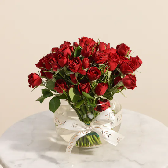 Floward Vanilla Mini Love Bear Cake | Graceful Roses Vase