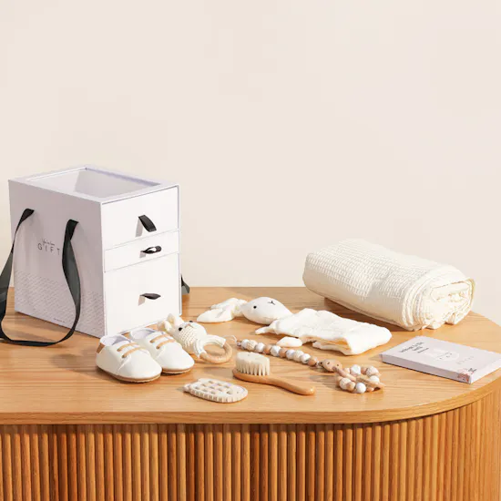 Gifted White Baby Drawers Giftset