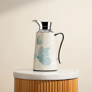 Otantik Veloura Tea and Coffee Blue and Silver Vacuum Flask 