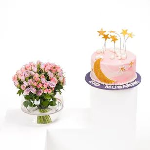 Floward Eid Chocolate Cake | Baby Roses