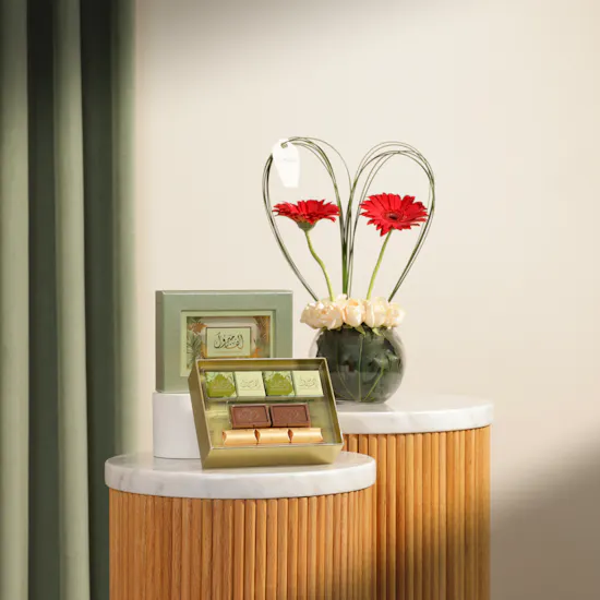 Bostani Congratulations Chocolate Box | Lovely Flower Vase