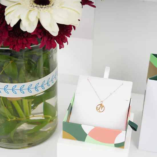 Miss L Capricorn Zodiac Sign Gold Necklace | Delight Vase