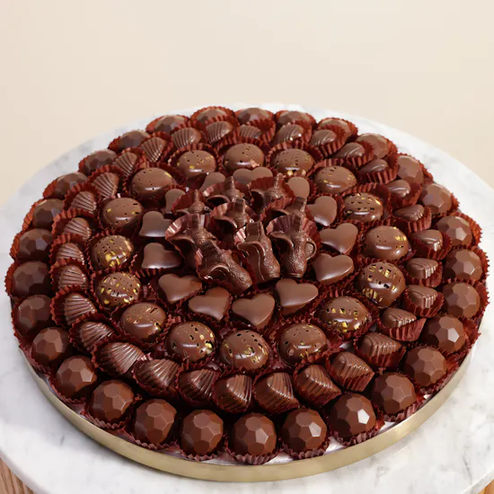 Floward Small Round Assorted Chocolate Tray