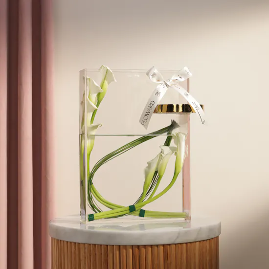 Charm White Calla Vase