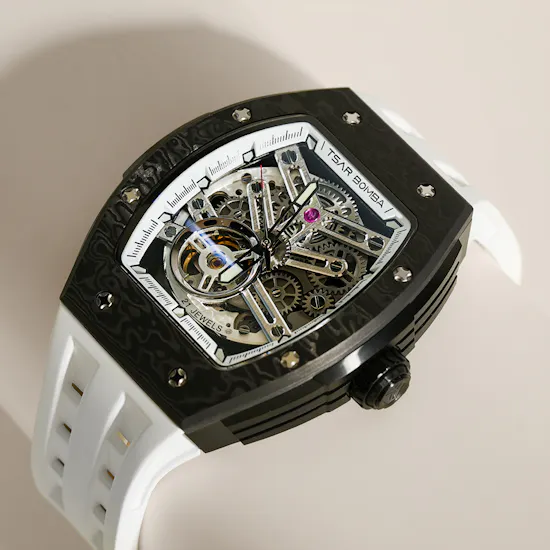 Tsar Bomba Elemental Automatic Elite White Carbon Fiber Men's Watch