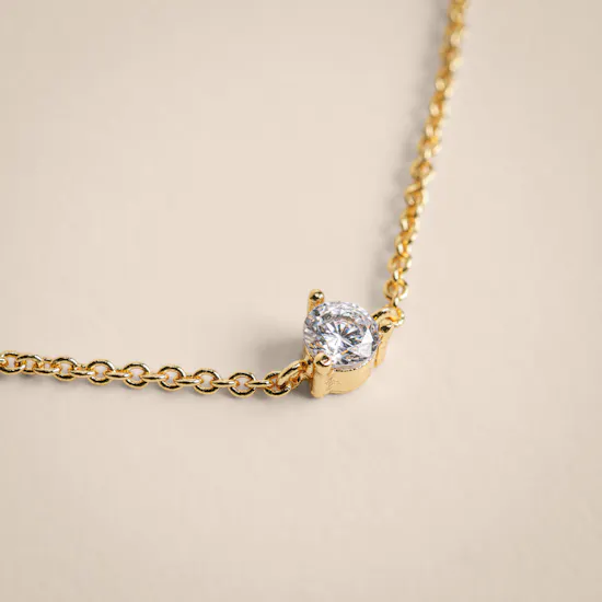 Tai Jewelry Gold-plated Chain Women's Bracelet with Cubic Zirconia Stone