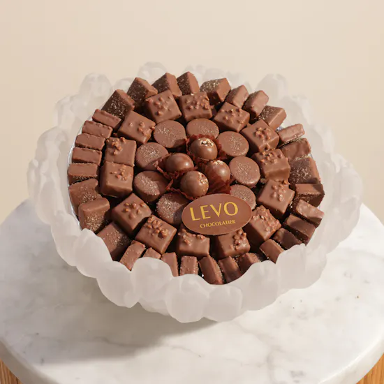 Levo Chocolate Glass Tray