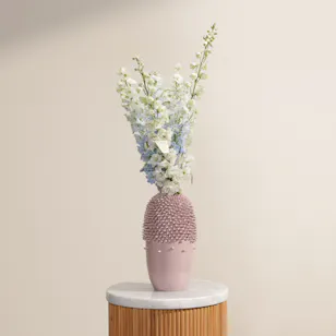 Sculpted Serenity Delphinium Vase 