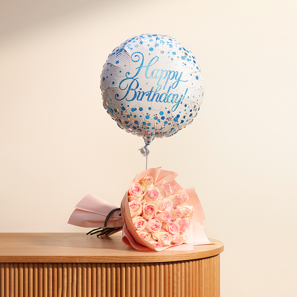 بالونات عيد ميلاد سعيد | زهور ساحرة