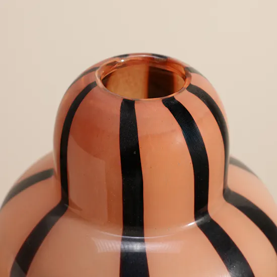 Floward Glow Orange and Black Flower Vase