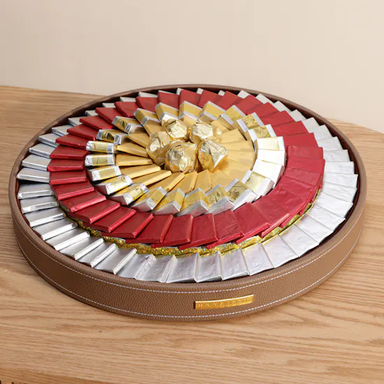 Saadeddine Luxury Leather Chocolates Tray